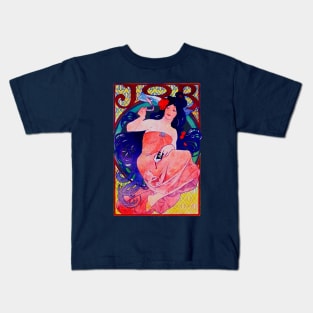 Job cigaratte by Alfons Mucha 1898 Kids T-Shirt